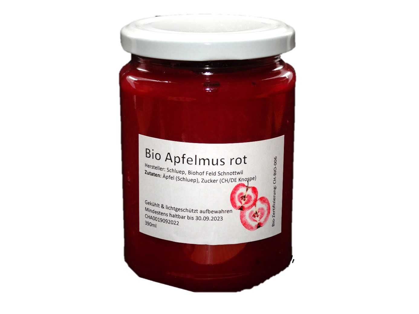 Apfelmus rot