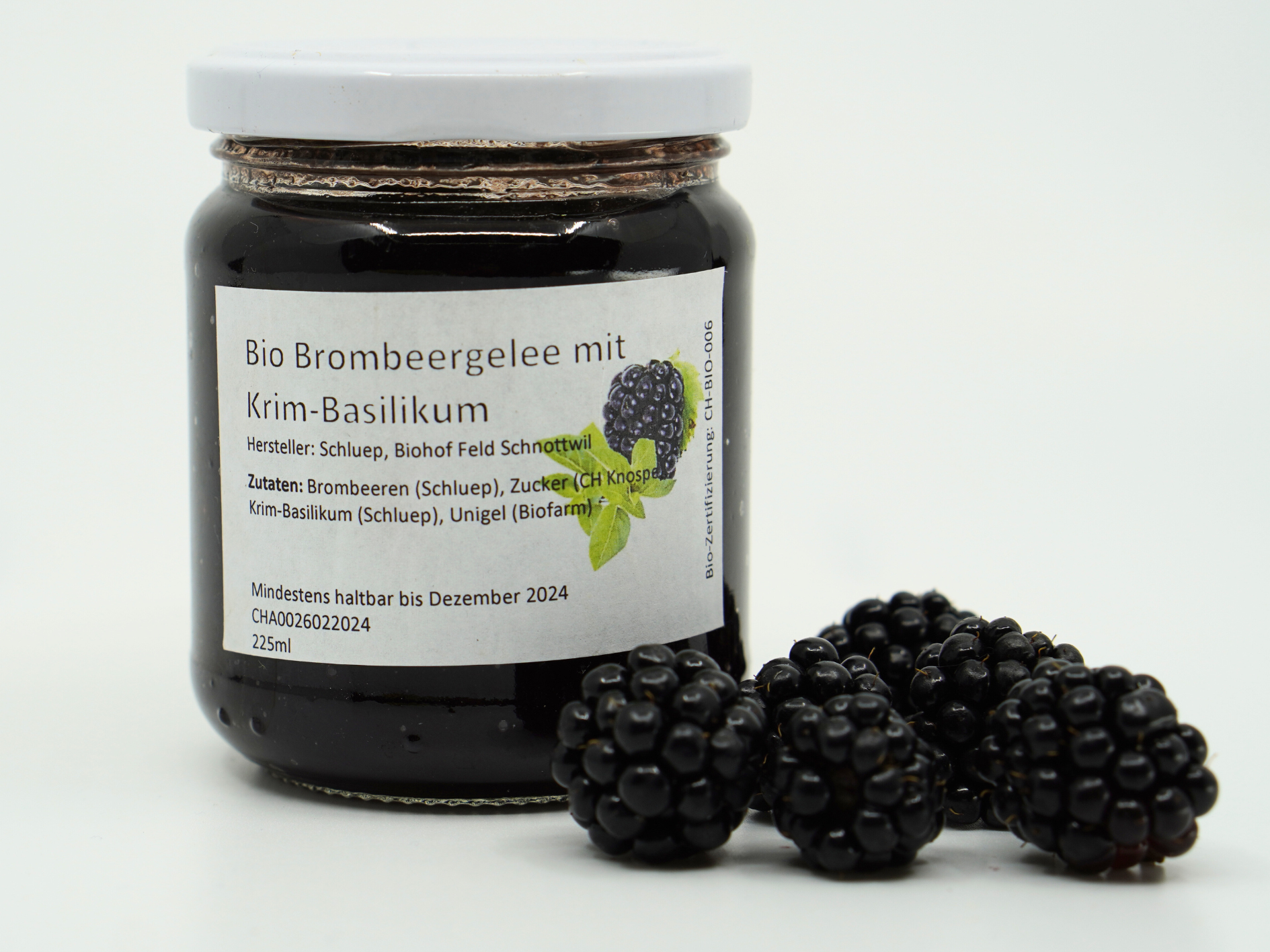 Brombeergelee mit Krim-Basilikum